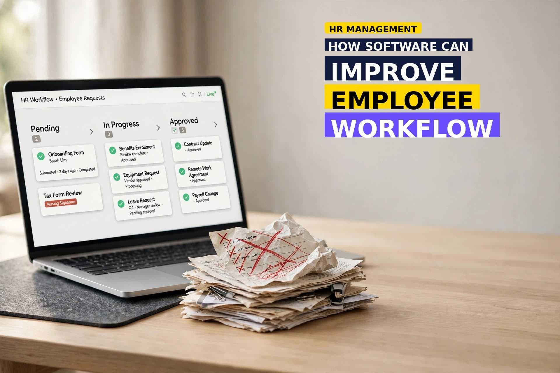 How can HR management software improve employee's workflow